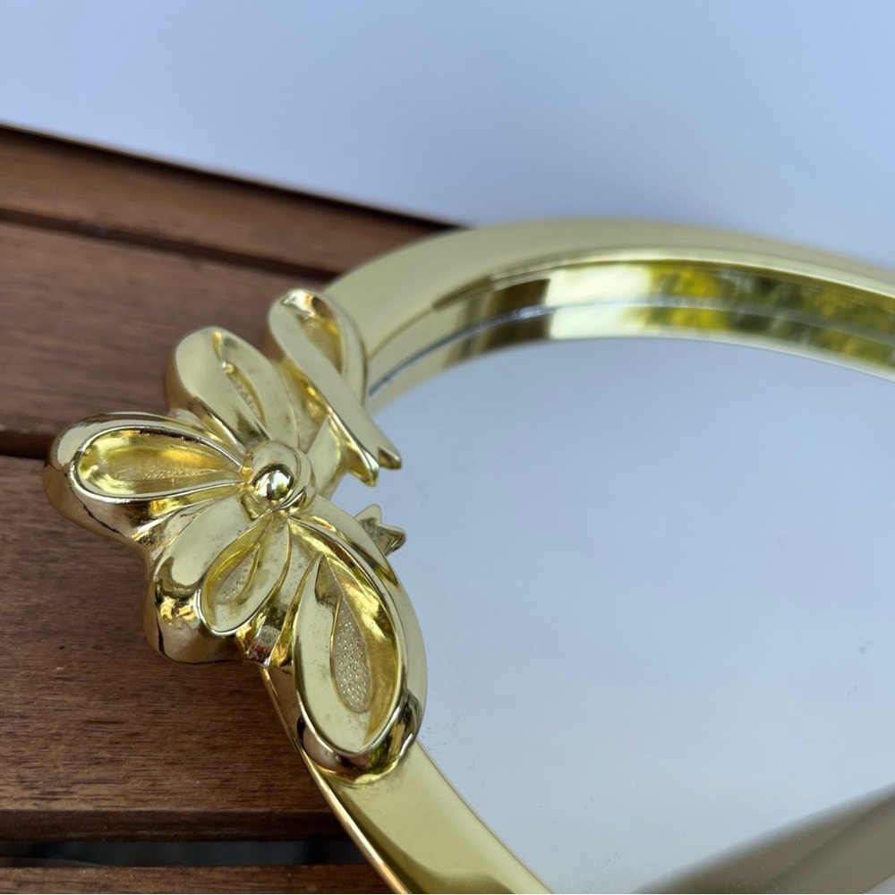 Beautiful Vintage Avon Gift Collection Vanity Tray/wall Mirror Goldtone 14x9 EUC - Picture 3 of 5